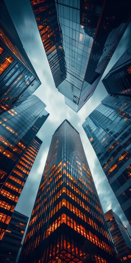 bustling metropolis, captured from a ground level perspective the towering skyscrapers bustling metropolis, captured from a ground level perspective the towering skyscrapers
