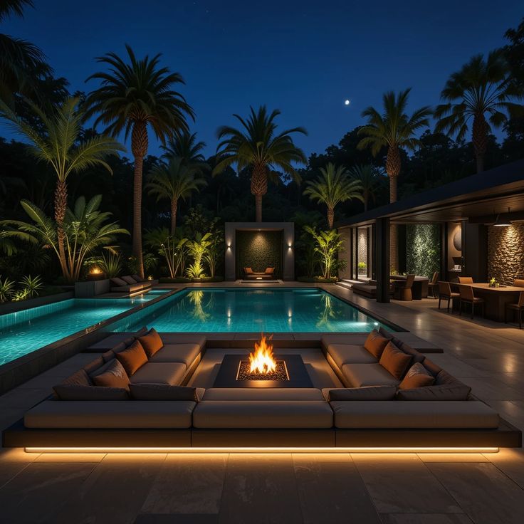 contemporary backyard and swimming pool design (1) contemporary backyard and swimming pool design (1)