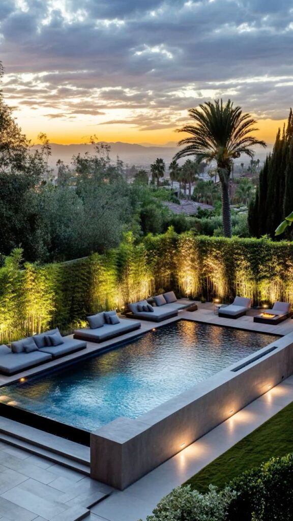 luxury outdoor lounge with infinity pool luxury outdoor lounge with infinity pool